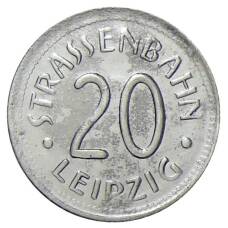 Монета 20 пфеннигов 1918 года Транспортный нотгельд — Лейпциг (аверс)