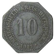 Монета 10 пфеннигов 1917 года Нотгельд — Биттерфельд (реверс)