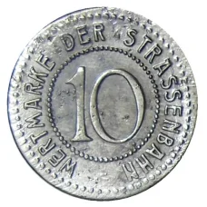 Монета 10 пфеннигов 1920 года Германия Транспортный нотгельд — Бреслау (аверс)