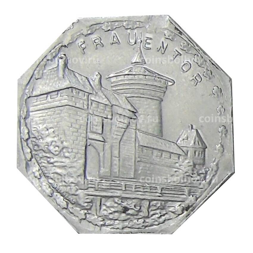 Монета 20 пфеннигов 1921 года Германия — Трамвайный нотгельд —  город Нюрнберг