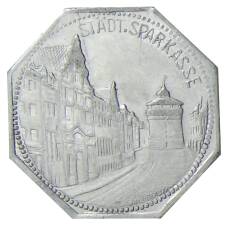 Монета 20 пфеннигов 1921 года Германия — Трамвайный нотгельд —  город Нюрнберг (аверс)