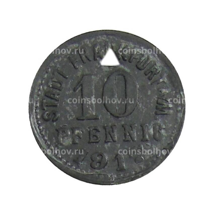 Монета 10 пфеннигов 1917 года Германия Нотгельд — Франкфурт