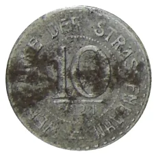 Монета 10 пфеннигов 1921 года Германия  Трансопртный нотгельд — Бреслау (аверс)