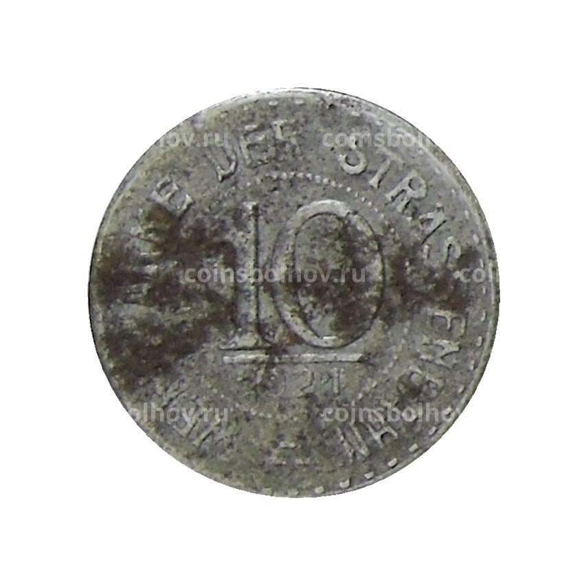 Монета 10 пфеннигов 1921 года Германия  Трансопртный нотгельд — Бреслау