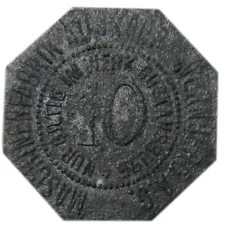 Монета 10 пфеннигов 1917 года Германия Нотгельд — Аусбург (аверс)