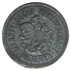 Монета 10 пфеннигов 1917 года Германия Нотгельд — Айслебен (аверс)