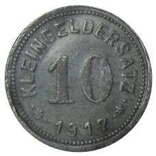 Монета 10 пфеннигов 1917 года Германия Нотгельд — Айслебен (реверс)