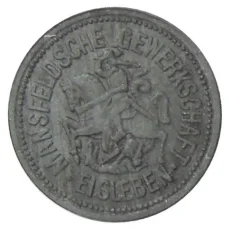 Монета 10 пфеннигов 1917 года Германия Нотгельд — Айслебен (аверс)