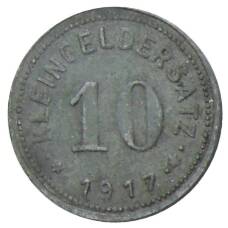 Монета 10 пфеннигов 1917 года Германия Нотгельд — Айслебен (реверс)
