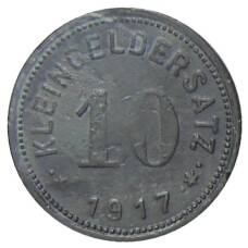 Монета 10 пфеннигов 1917 года Германия Нотгельд — Айслебен (реверс)