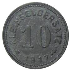Монета 10 пфеннигов 1917 года Германия Нотгельд — Айслебен (реверс)