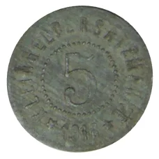 Монета 5 пфеннигов 1918 года Германия Нотгельд — Едуард Мейер (аверс)