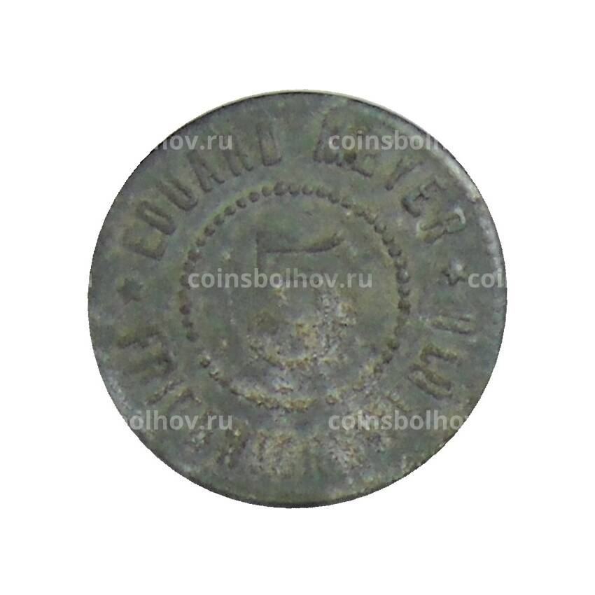 Монета 5 пфеннигов 1918 года Германия Нотгельд — Едуард Мейер (вид 2)