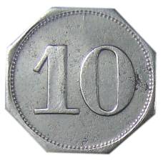 Монета 10 пфеннигов Германия Нотгельд — Арвайлер (реверс)