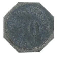 Монета 50 пфеннигов 1917 года Германия Нотгельд — Aйслибен (реверс)
