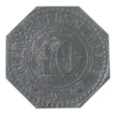 Монета 10 пфеннигов Германия Нотгельд — PETER FIX SOHNE (аверс)