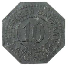 Монета 10 пфеннигов Германия Нотгельд — Амберг (аверс)