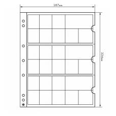 Лист выдвижной для 3 евронаборов  формат «Numis» LEUCHTTURM 338425 (аверс)