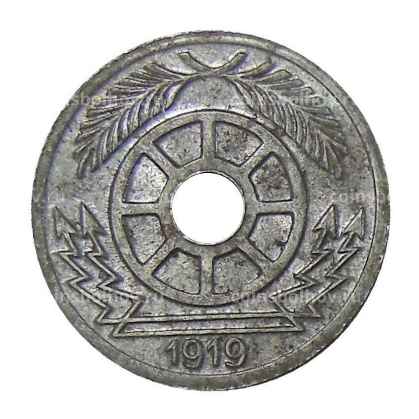 Монета 20 пфеннигов 1919 года Германия Транспортный нотгельд — Крефельд (вид 2)