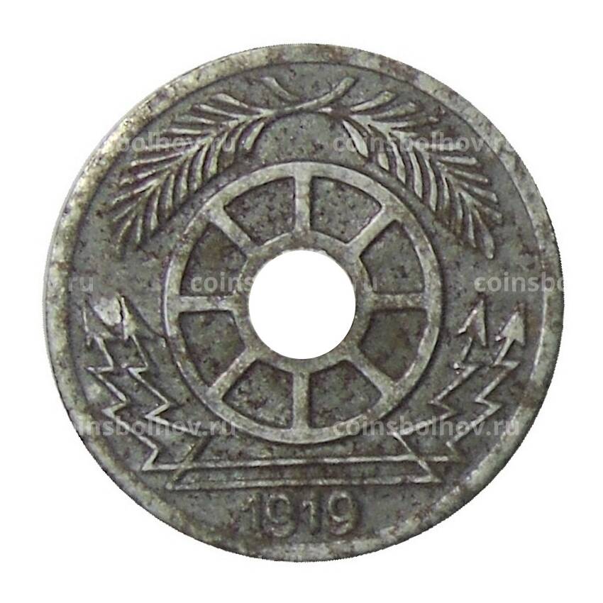 Монета 20 пфеннигов 1919 года Германия Транспортный нотгельд — Крефельд (вид 2)