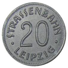 Монета 20 пфеннигов 1918 года Транспортный нотгельд — Лейпциг (аверс)