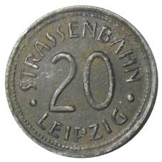 Монета 20 пфеннигов 1918 года Транспортный нотгельд — Лейпциг (аверс)