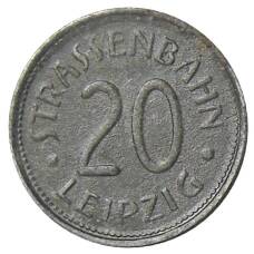 Монета 20 пфеннигов 1918 года Транспортный нотгельд — Лейпциг (аверс)