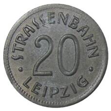 Монета 20 пфеннигов 1918 года Транспортный нотгельд — Лейпциг (аверс)