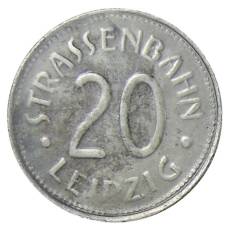 Монета 20 пфеннигов 1918 года Транспортный нотгельд — Лейпциг (аверс)