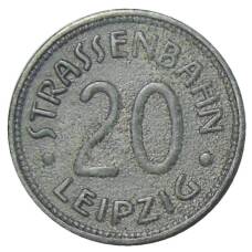 Монета 20 пфеннигов 1918 года Транспортный нотгельд — Лейпциг (аверс)