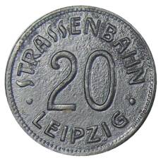 Монета 20 пфеннигов 1918 года Транспортный нотгельд — Лейпциг (аверс)