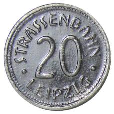 Монета 20 пфеннигов 1918 года Транспортный нотгельд — Лейпциг (аверс)
