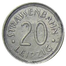 Монета 20 пфеннигов 1918 года Транспортный нотгельд — Лейпциг (аверс)