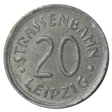 Монета 20 пфеннигов 1918 года Транспортный нотгельд — Лейпциг (аверс)