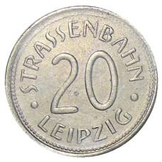 Монета 20 пфеннигов 1918 года Транспортный нотгельд — Лейпциг (аверс)