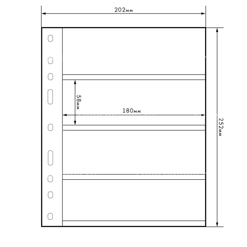 Лист для банкнот на 4 ячейки формат «Optima» 4C LEUCHTTURM 318071