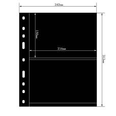 Лист для банкнот на 2 ячейки формат «Grande» 2S Черный LEUCHTTURM 324690 (аверс)