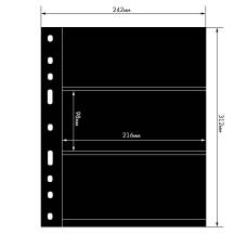 Лист для банкнот на 3 ячейки формат «Grande» 3S Черный LEUCHTTURM 305160 (аверс)