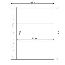 Лист для банкнот на 3 ячейки формат GRANDE EASY 3C из тонкого прозрачного пластика LEUCHTTURM 358074 (аверс)