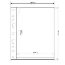 Лист для банкнот на 1 ячейку формат Grande EASY 1C из тонкого прозрачного пластика LEUCHTTURM 358072 (аверс)