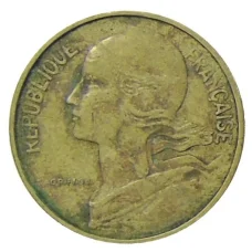 Монета 10 сантимов 1966 года Франция (реверс)