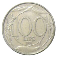 Монета 100 лир 1993 года Италия (аверс)