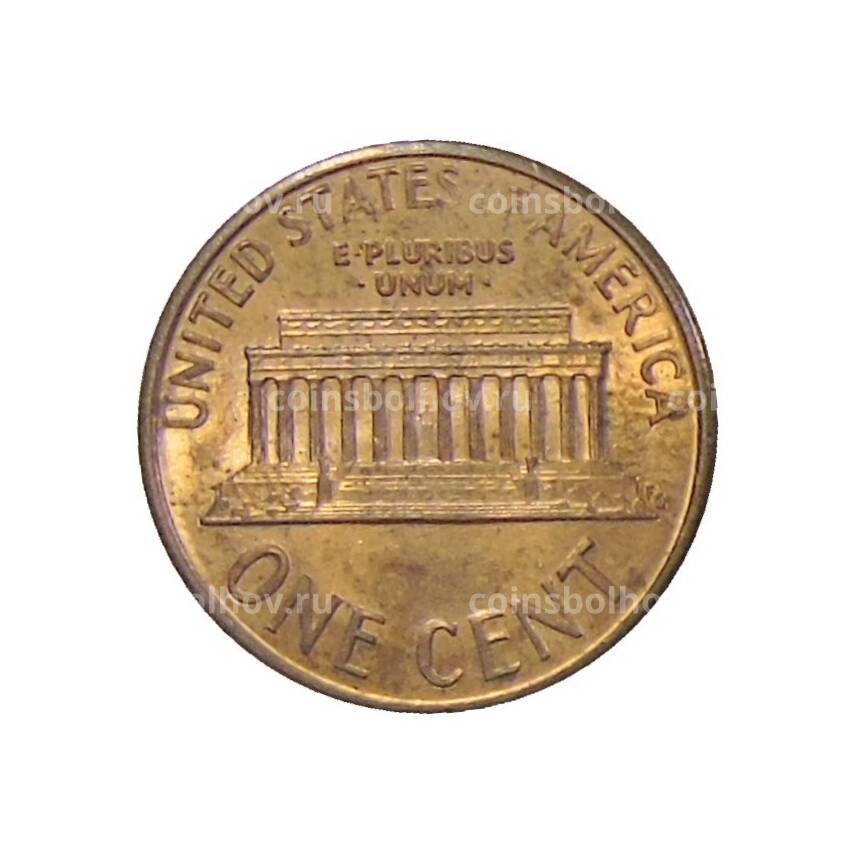Монета 1 цент 1991 года D США (вид 2)