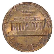 Монета 1 цент 1984 года D США (реверс)