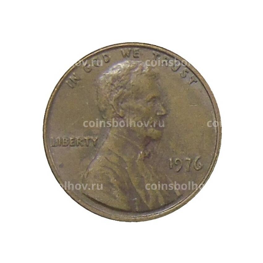 Монета 1 цент 1976 года США