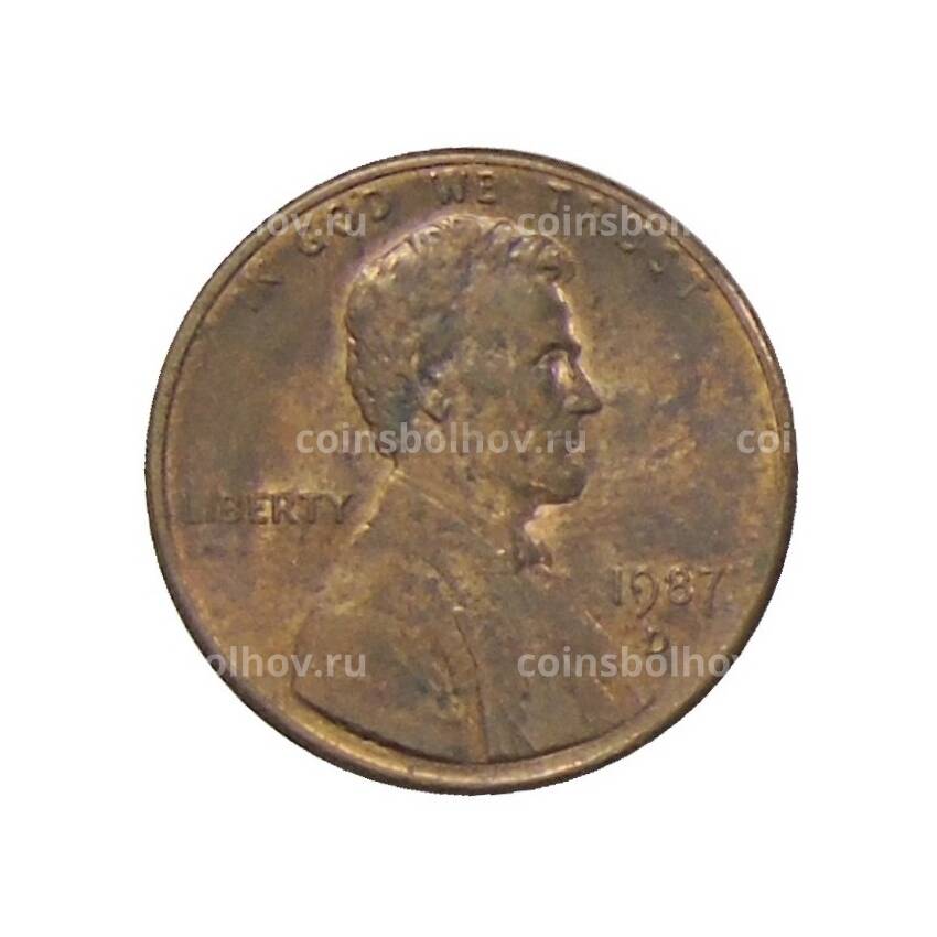 Монета 1 цент 1987 года D США