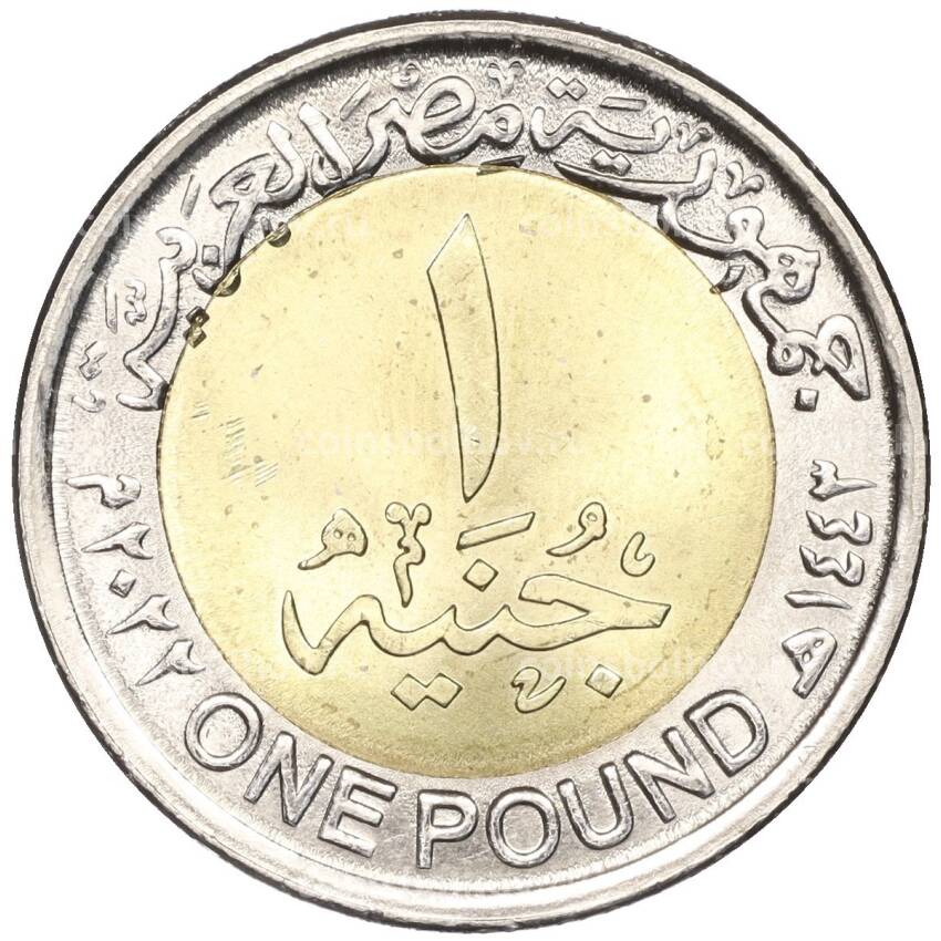 Монета 1 фунт 2022 года Египет —  150 лет Национальной библиотеке и архиву Египта (вид 2)