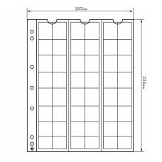 Лист выдвижной для 48 монет диаметром до 17 мм формат «Numis» LEUCHTTURM 301127 (реверс)