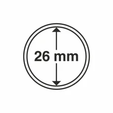 Капсула «CAPS» для монет диаметром 26 мм LEUCHTTURM 309404/346516 (аверс)
