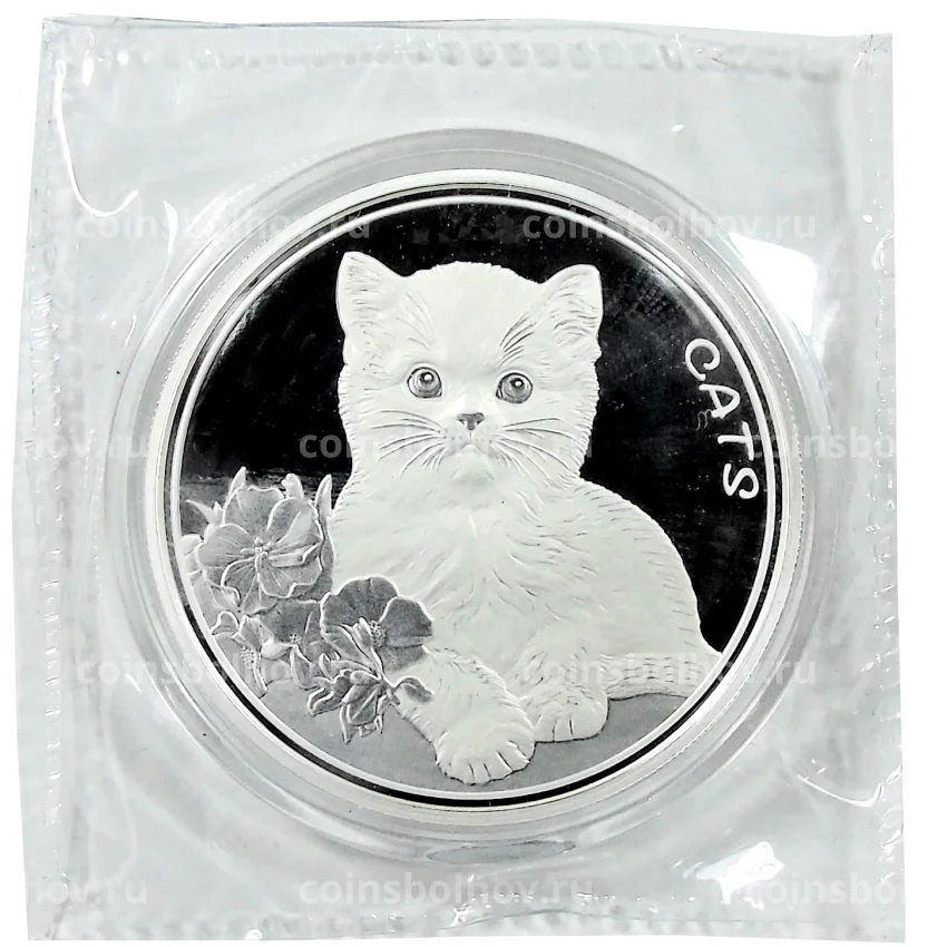 Монета 50 центов 2022 года Фиджи — Кошки (вид 3)